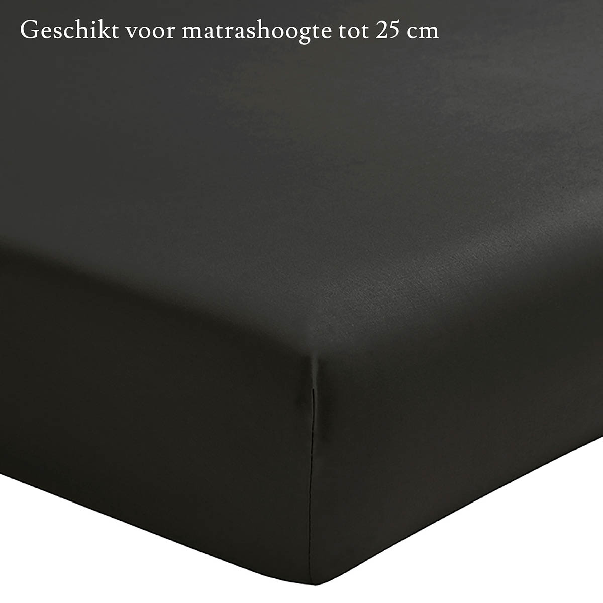 Essix Hoeslaken Percal Anthracite 90 x 190 cm