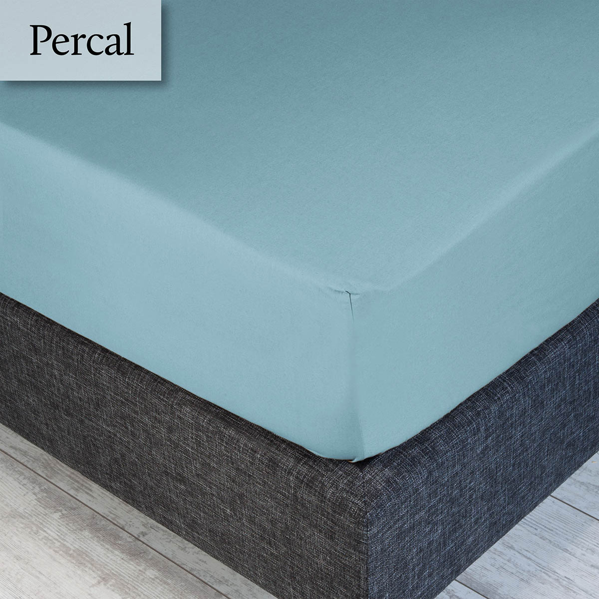 Dommelin Hoeslaken Percal 200TC Pastelblauw 80 x 200 cm