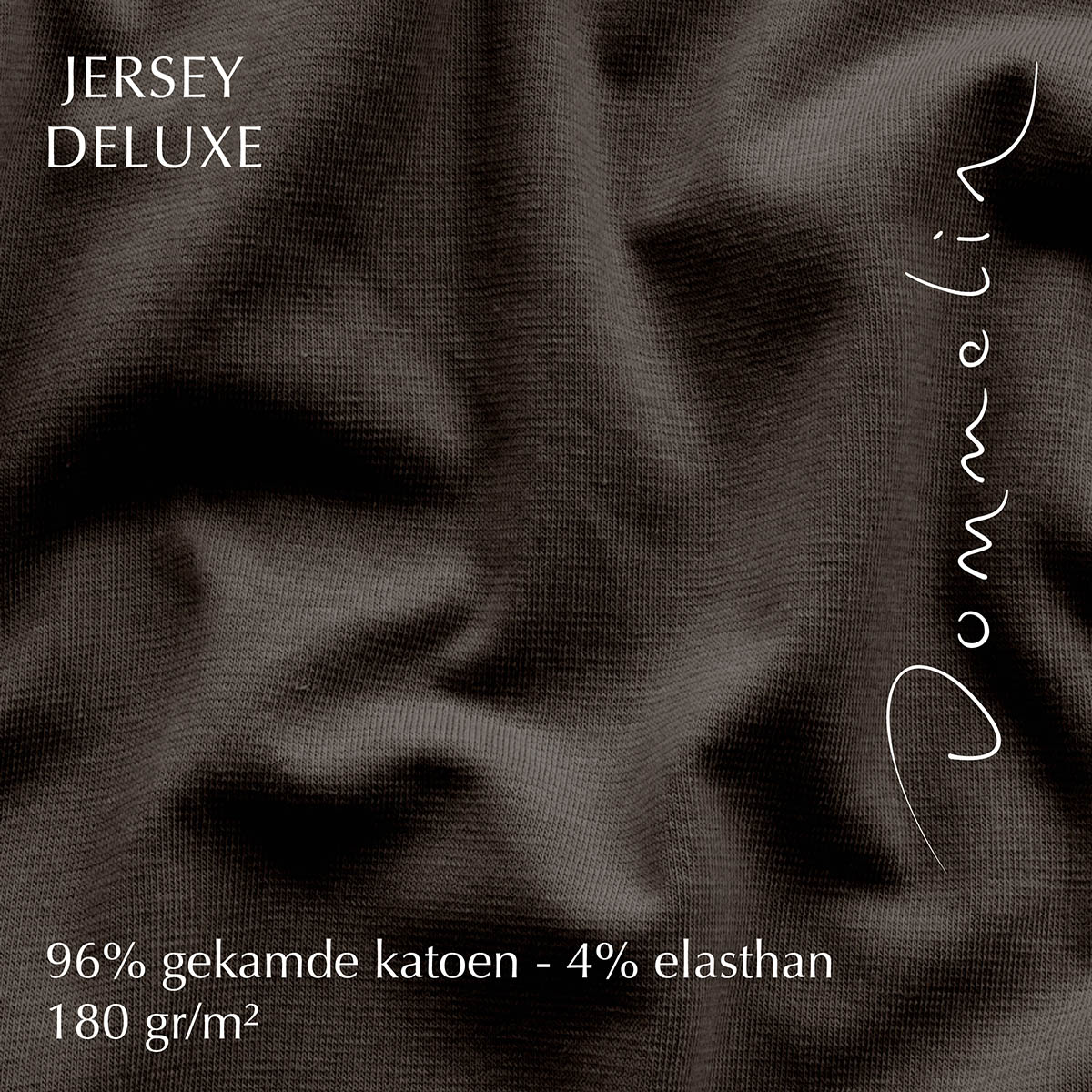 Dommelin Hoeslaken Jersey Deluxe Chocolade