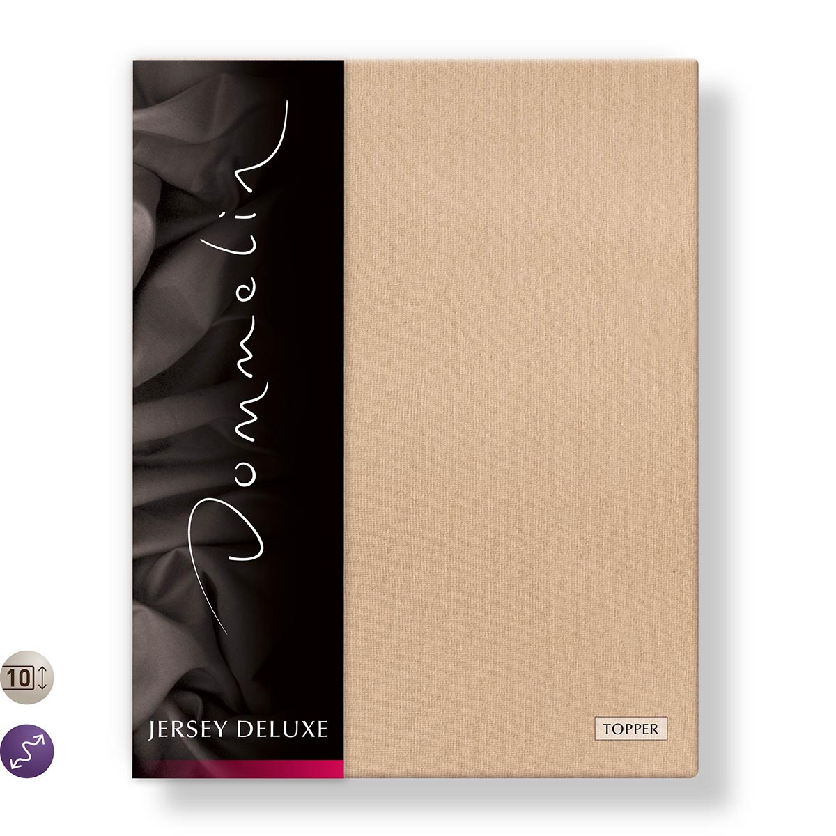 Dommelin Topper Hoeslaken Jersey Deluxe Linnen 80 x 200 cm