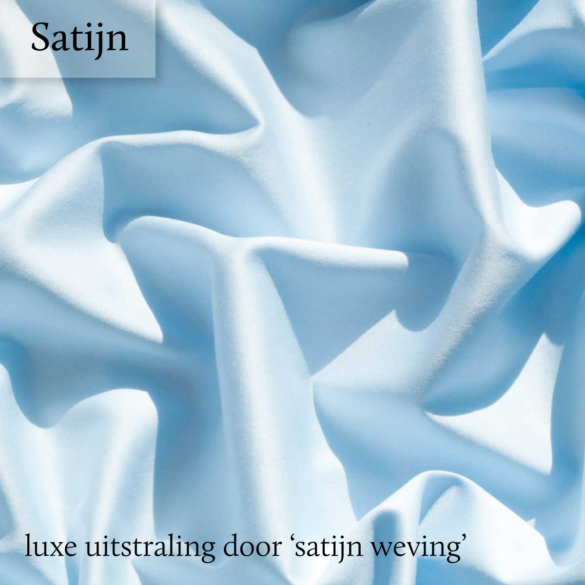 Dommelin Topper Hoeslaken 5-9 cm Satijn 300TC Lichtblauw