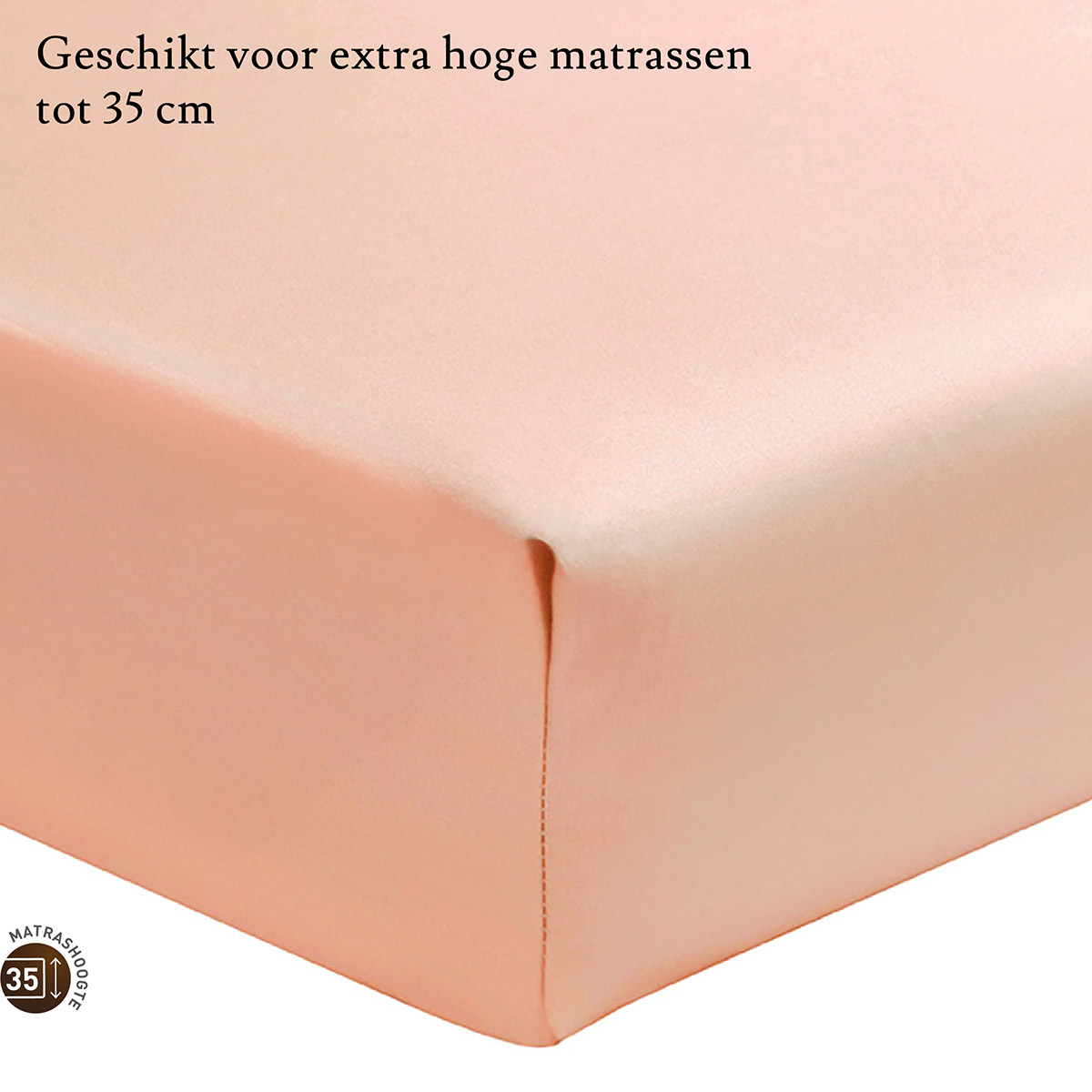 Essix Hoeslaken Hoge Hoek Percal Ballerina 140 x 190 cm H40