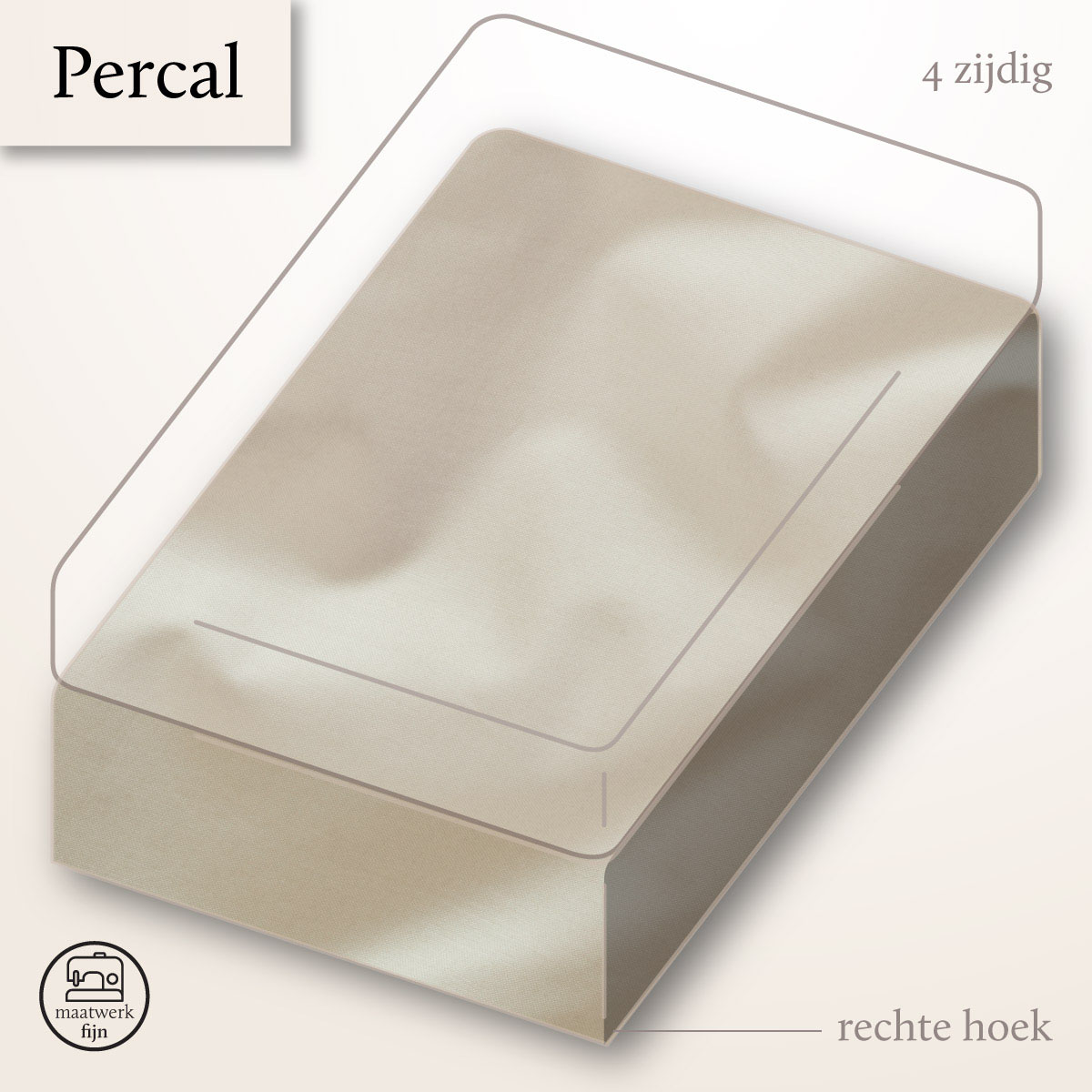 Dommelin Bedrok Percal 200TC Camel