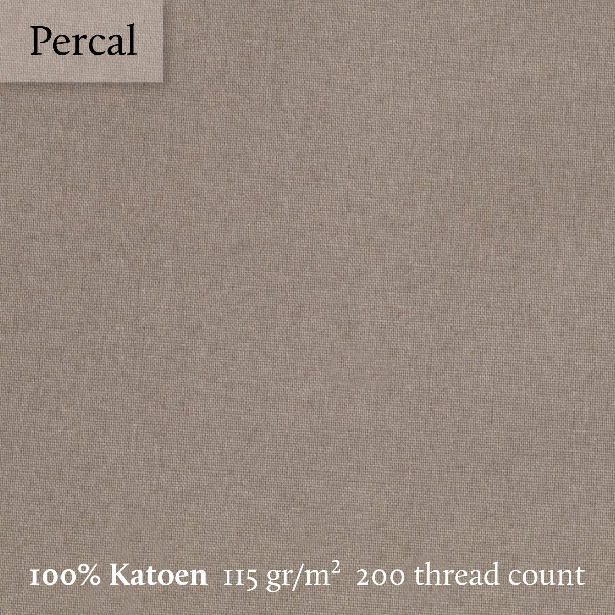 Dommelin Topper Hoeslaken 5-9 cm Percal 200TC Nootmuskaat