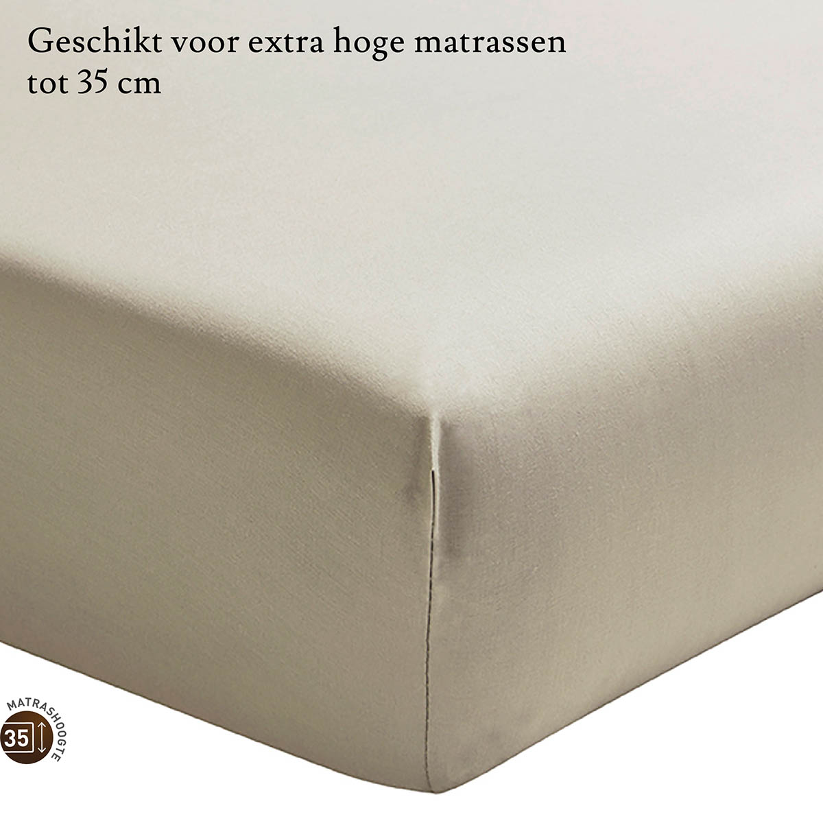 Essix Hoeslaken Hoge Hoek Percal Lin 90 x 200 cm