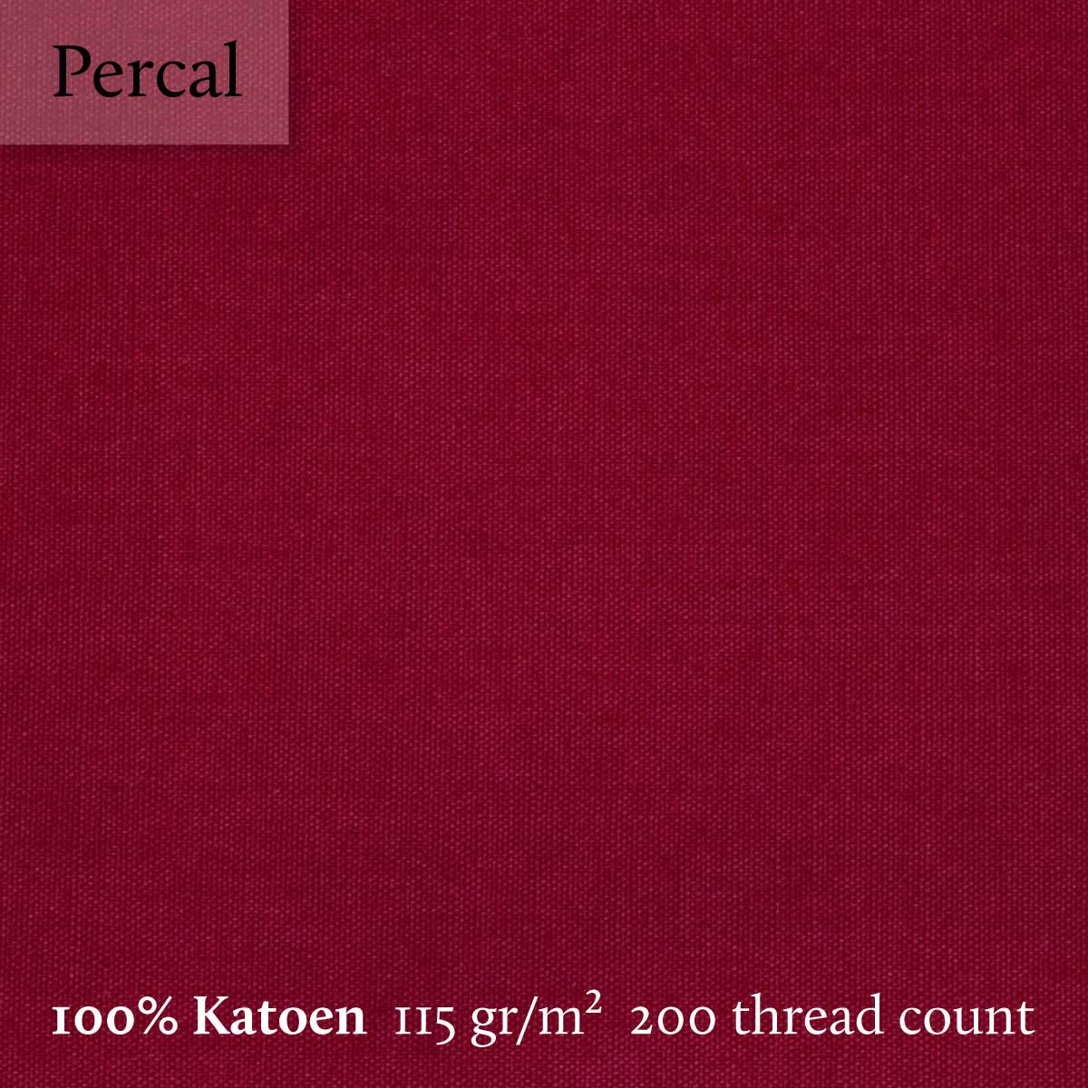 Dommelin Topper Hoeslaken 5-9 cm Percal 200TC Rosso