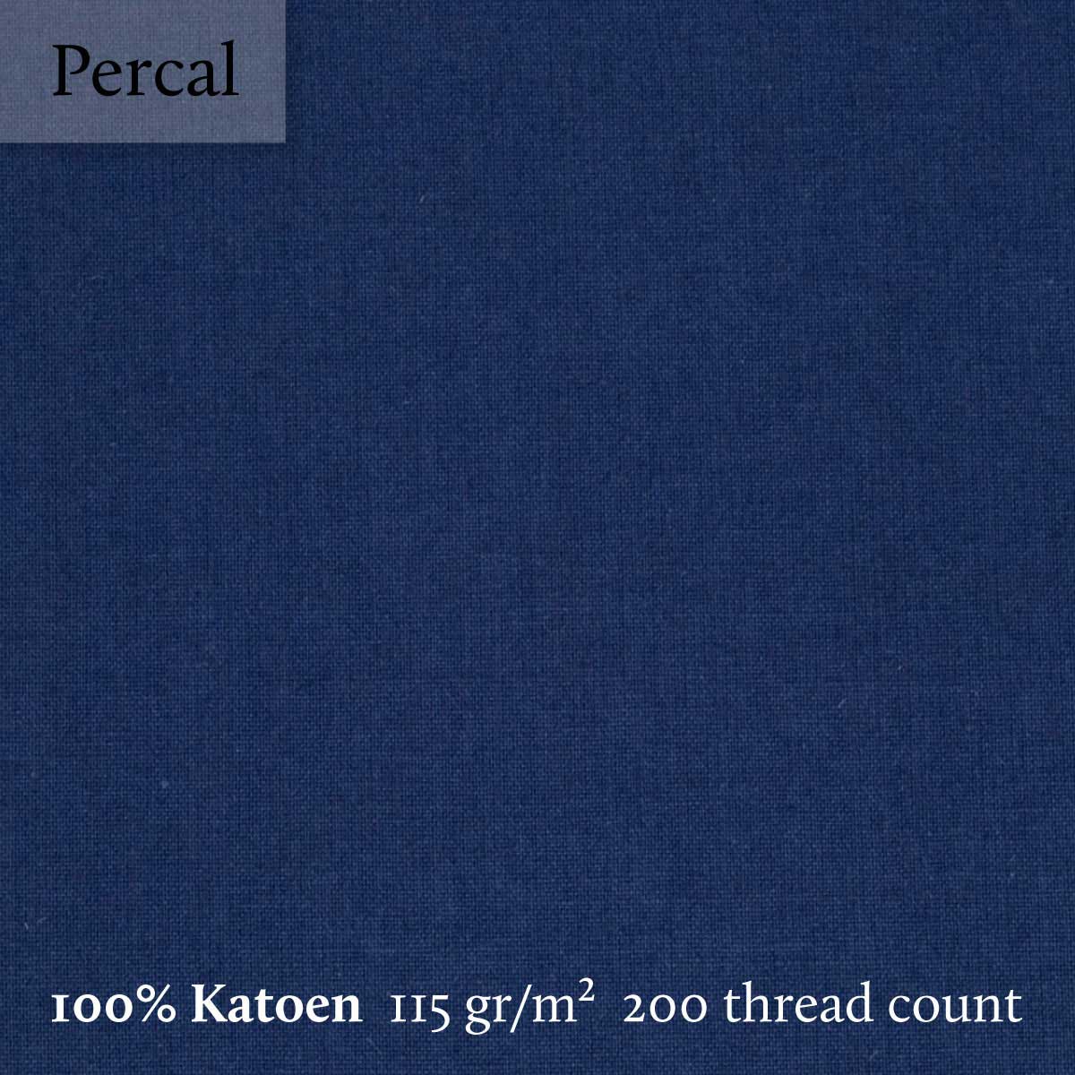 Dommelin Topper Hoeslaken 5-9 cm Percal 200TC Navy